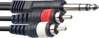Кабель Stagg SYC3/PS2CM E 6.3 мм - 2xRCA (3 м, черный)