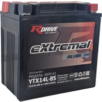 Мотоциклетный аккумулятор RDrive eXtremal Silver YTX14L-BS (12.6 А·ч)