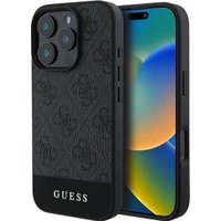 Чехол для телефона Guess PU 4G Bottom stripe Metal logo для iPhone 16 Pro Max GUHCP16XG4GLGR