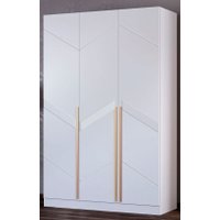 Шкаф распашной Феникс ФР№4 3-х створчатый (белый/софт белый, ручки золото)