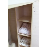 Кровать-чердак Красная звезда Р440 Капризун 5 со шкафом 180x80 (дуб млечный)