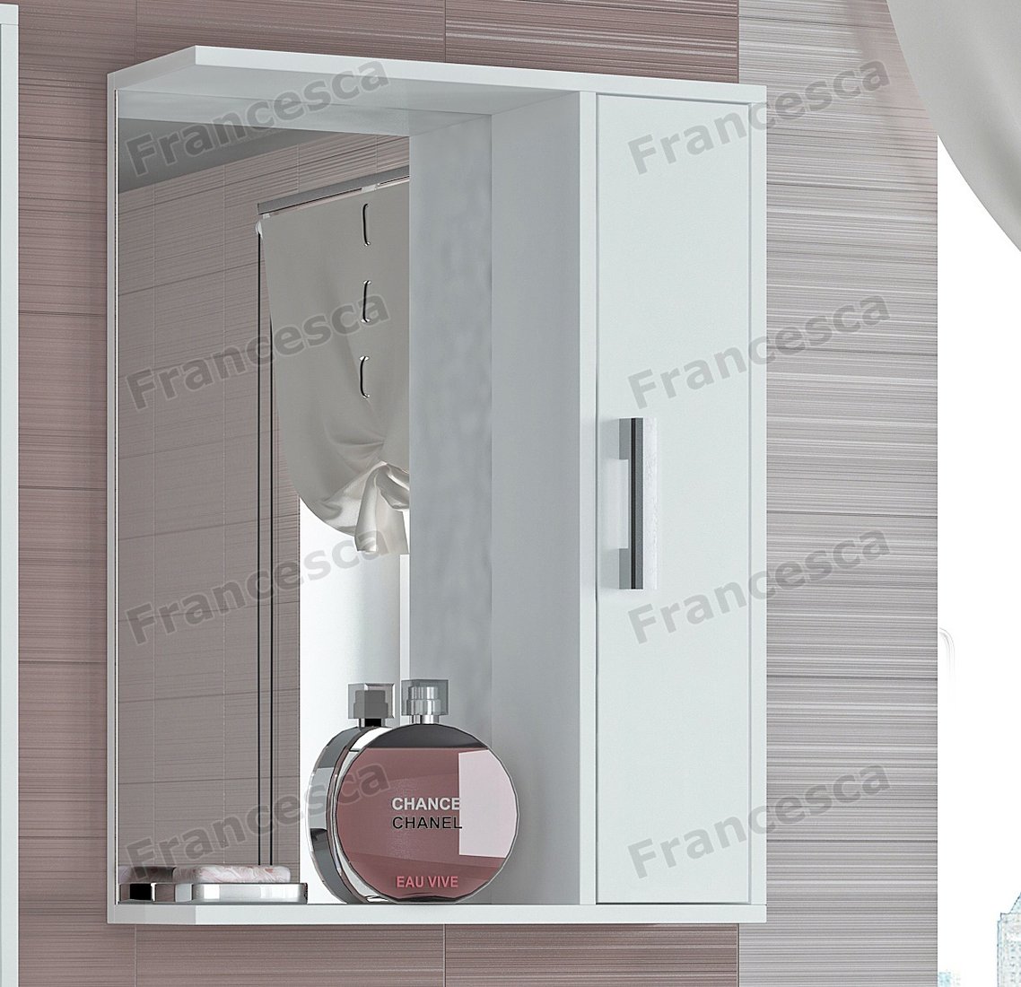 

Francesca Шкаф с зеркалом Eco 55 M-1001160 (белый)