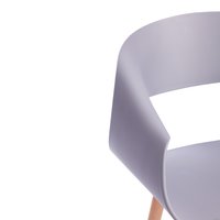 Стул с подлокотниками TetChair QXX mod. C1058 (серый/натуральный)