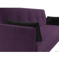 Диван Лига диванов Лига-018 117848 (велюр фиолетовый/подушки черный)