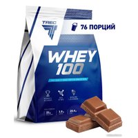 Протеин сывороточный (концентрат) Trec Nutrition Whey 100 (шоколад, 2270 г)