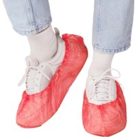 Бахилы EleGreen Экстра Плюс с двойной резинкой (100 шт, красный)