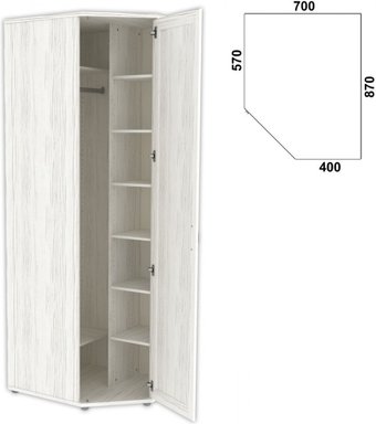 Шкаф распашной Уют Сервис Гарун-К 537.02 (арктика)