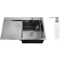 Кухонная мойка РМС MRK-7851BL-R (с дозатором)