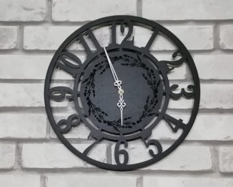 Настенные часы ИП Карташевич Lavanda Black B23 (80см)