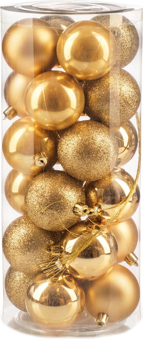 

Елочная игрушка Ausini VT25-04003-1 (золото, 24 шт)