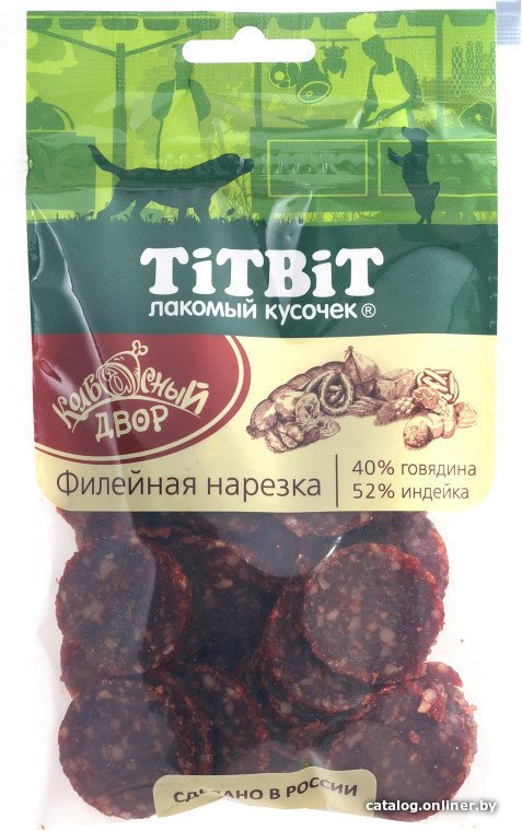 Лакомство для собак TiTBiT Нарезка филейная Колбасный двор 80 г