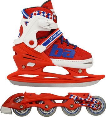 Роликовые коньки Black Aqua AS-409 (р. 39-42, красный/синий)
