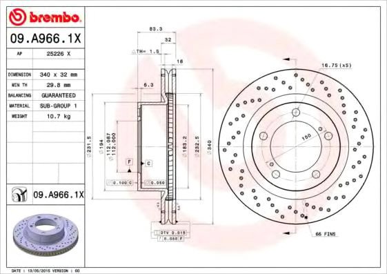 

Brembo 09A9661X