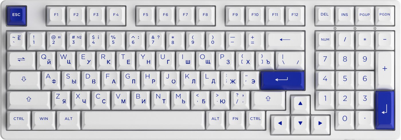 

Клавиатура Akko 3098N Blue & White (TTC Honey)