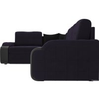 Угловой диван Лига диванов Николь 102974 (левый, велюр, фиолетовый)