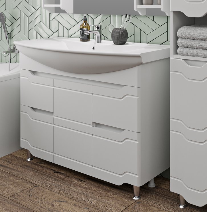 

Runo Тумба под умывальник Стиль 105 (напольная)