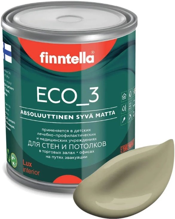

Краска Finntella Eco 3 Wash and Clean Wai F-08-1-1-LG156 0.9 л (серо-зеленый)