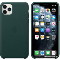 Чехол для телефона Apple Leather Case для iPhone 11 Pro Max (зеленый лес)