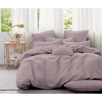 Евромакси комплект постельного белья Реноме Евро Оливковая коллекция на резинке 180x200 Серебр.-роз. 15-2706 (поплин)