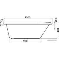 Ванна Santek Ибица 150x100 L (1WH112034)
