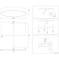 Светильник-тарелка Ambrella light FV5539 WH (белый)