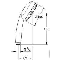 Душевая лейка Grohe New Tempesta Cosmopolitan 100 26082001