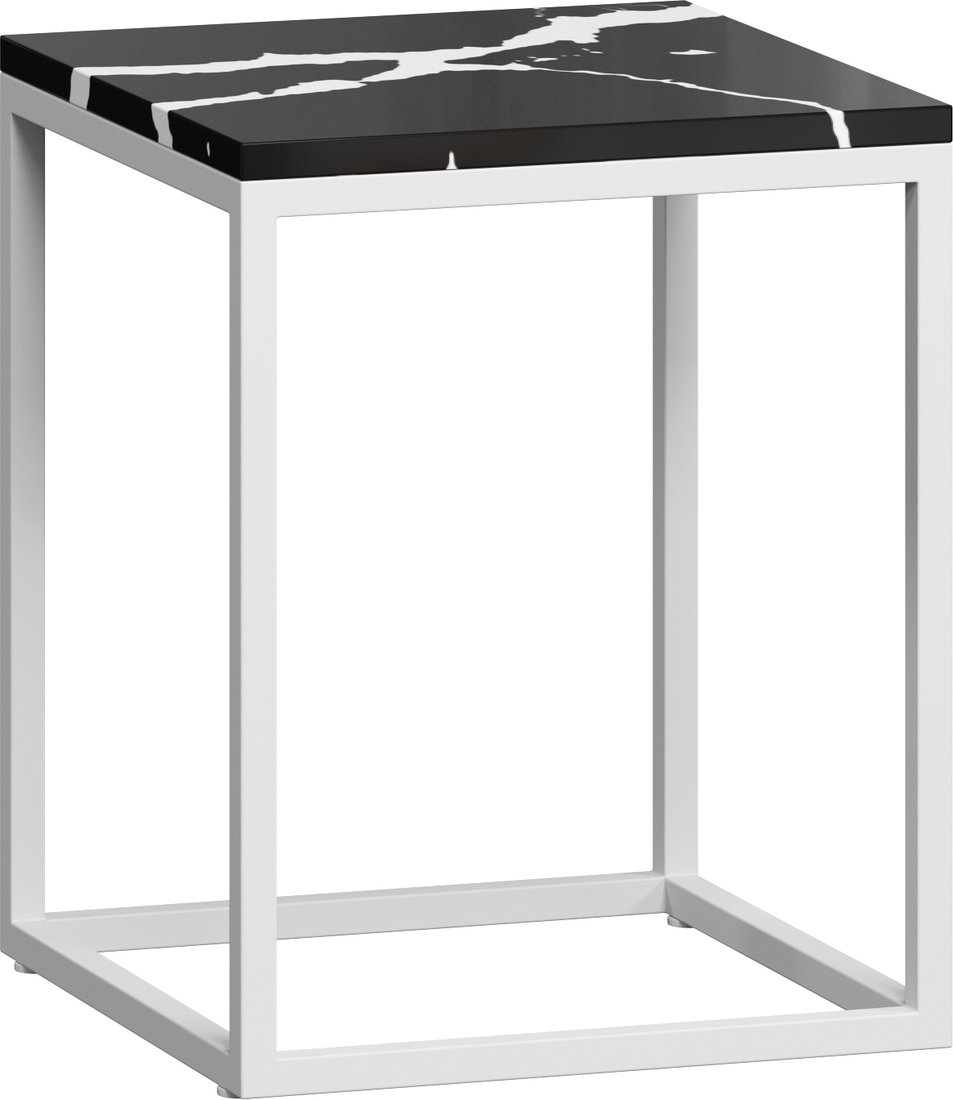 

Журнальный столик LoftyHome Годмар 3 (мрамор блэк/белый)