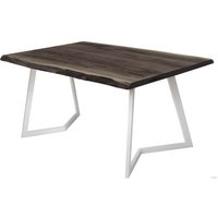 Кухонный стол Buro7 Уиллис 180 (с обзолом, дуб мореный/белый)