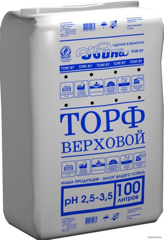 Торф Двина Верховой кислый 100 л