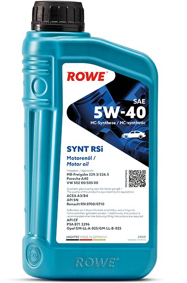 

Моторное масло ROWE Hightec Synt RSi 5W-40 1л