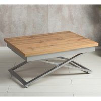 Стол-трансформер Levmar Apollo D38/S59 (дуб вотан/серебро)