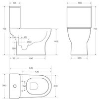 Унитаз напольный BelBagno BB130CPR/SC (с сиденьем)