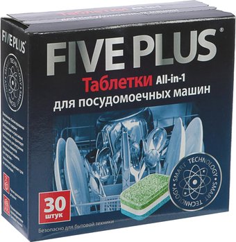 Таблетки для посудомоечной машины Five Plus All-In-1 (30 шт)