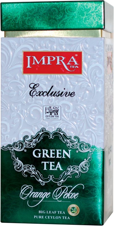 

Зеленый чай Impra Green tea Orange Peko в банке 200г