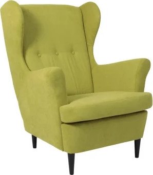 Интерьерное кресло Делком40 Prince (Green зеленый/черные опоры)