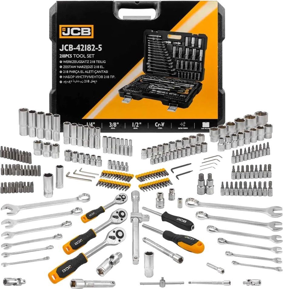

Универсальный набор инструментов JCB 42182-5 (218 предметов)