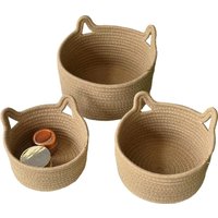 Набор корзин Mio Tesoro 640700474A (3 шт желтый/коричневый)