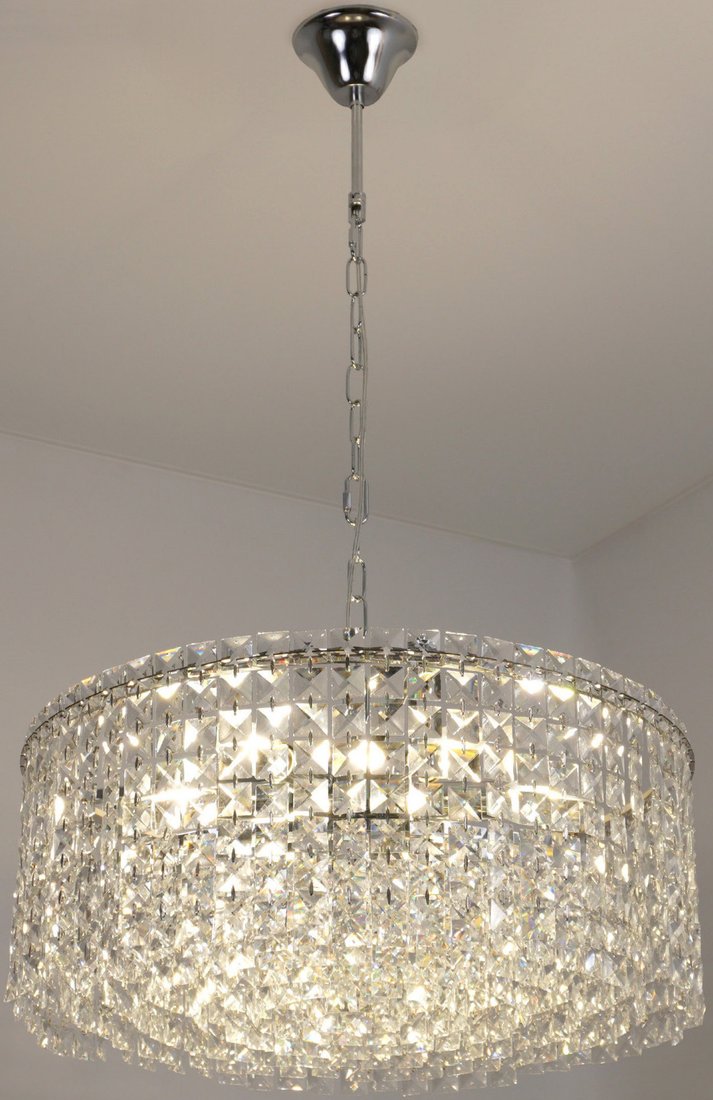 Подвесная люстра Estares Diona 10хЕ14-600х810-CHROME/CRYSTAL-220-IP20