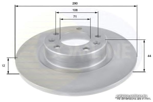 Тормозной диск Comline ADC2708