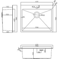 Кухонная мойка ARFEKA ECO AR 600*500 + cмеситель ISIS SATIN