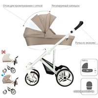 Универсальная коляска BEBETTO Magnum (3 в 1, 148, белая рама)