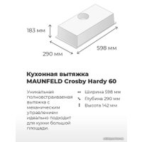 Кухонная вытяжка MAUNFELD Crosby Hardy 60 (белый)