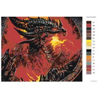 Картина по номерам SLAVINA Черный дракон 40 x 50 см FNBB-dragoninthering4050 в Гомеле