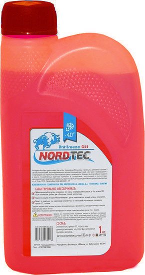 

Антифриз NordTec Antifreeze-40 G12 красный 1кг