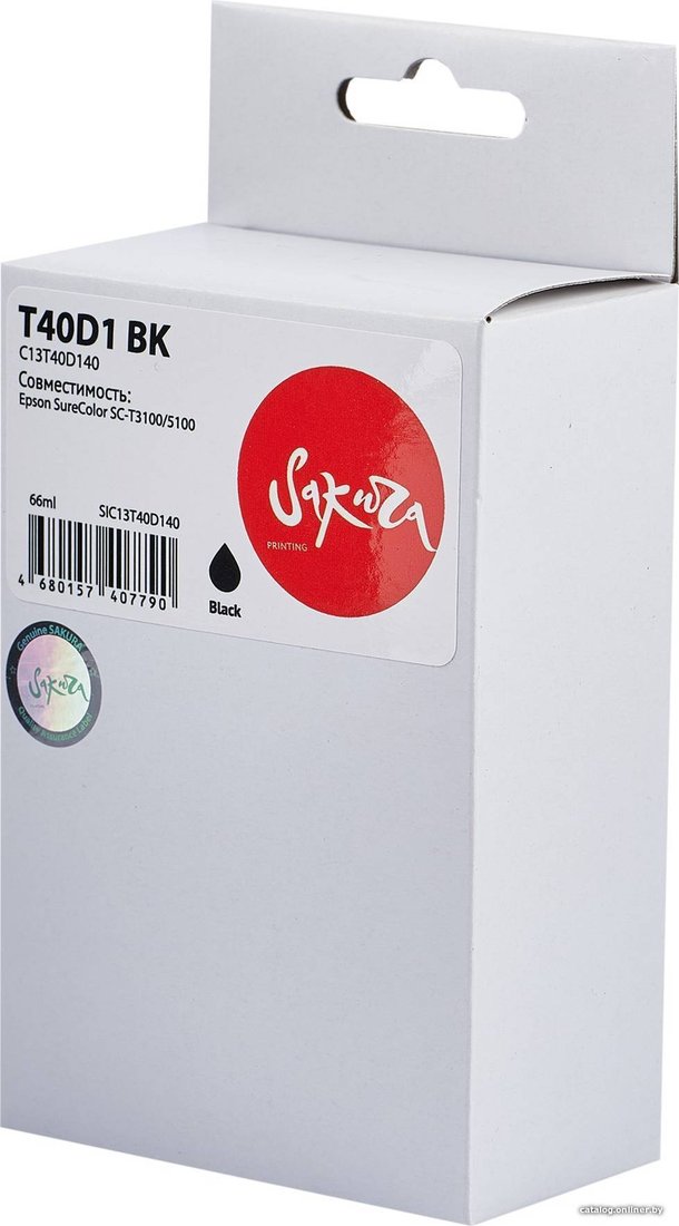 

Картридж Sakura Printing SIC13T40D140 (аналог Epson T40D1 BK)