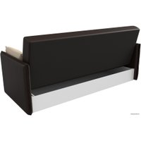 Диван Лига диванов Лига-018 117888 (экокожа коричневый/подушки бежевый)