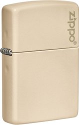 Classic Flat Sand Zippo Logo 49453ZL