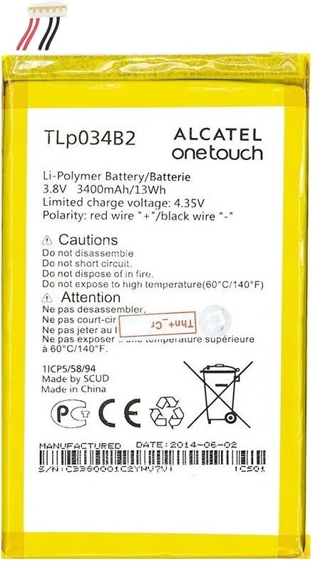 

Аккумулятор для телефона Копия Alcatel TLp034B2