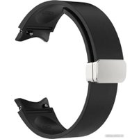 Ремешок Rumi Flex Buckle силиконовый для Samsung Galaxy Watch4/5/6 (20 мм, черный)