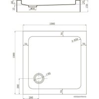 Душевой поддон Veconi Tezeo TZ52-100-С5 100 х 100